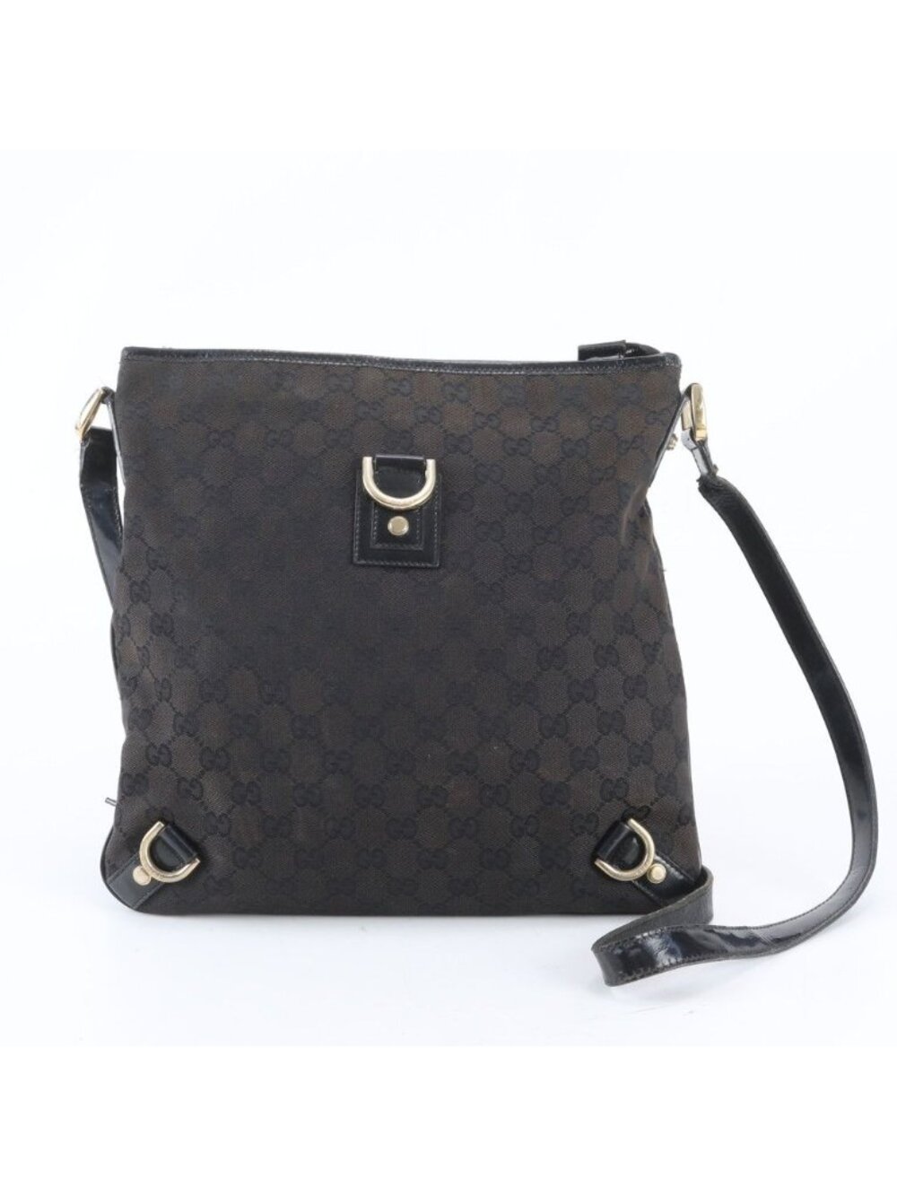 Gucci GG Canvas Leather Shoulder Bag Crossbody Hand Abbey - Picture 1 of 12